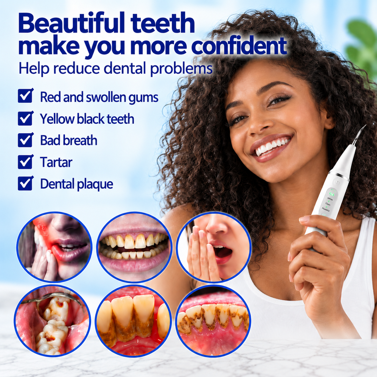 PlaqueVue™ Ultrasonic Dental Cleaning System with Live Camera