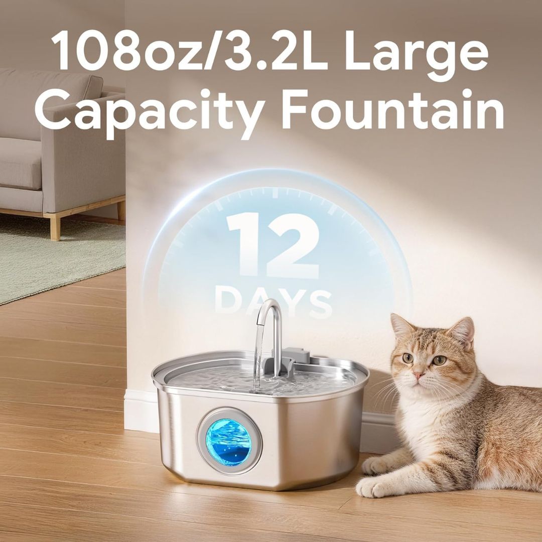 FurryFlow™ Steel Water Dispenser