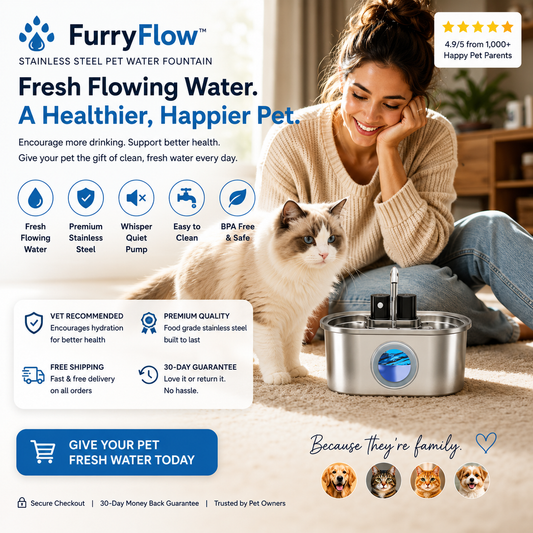 FurryFlow™ Purified Water Pet Drinking Fountain                ⭐⭐⭐⭐⭐(220)