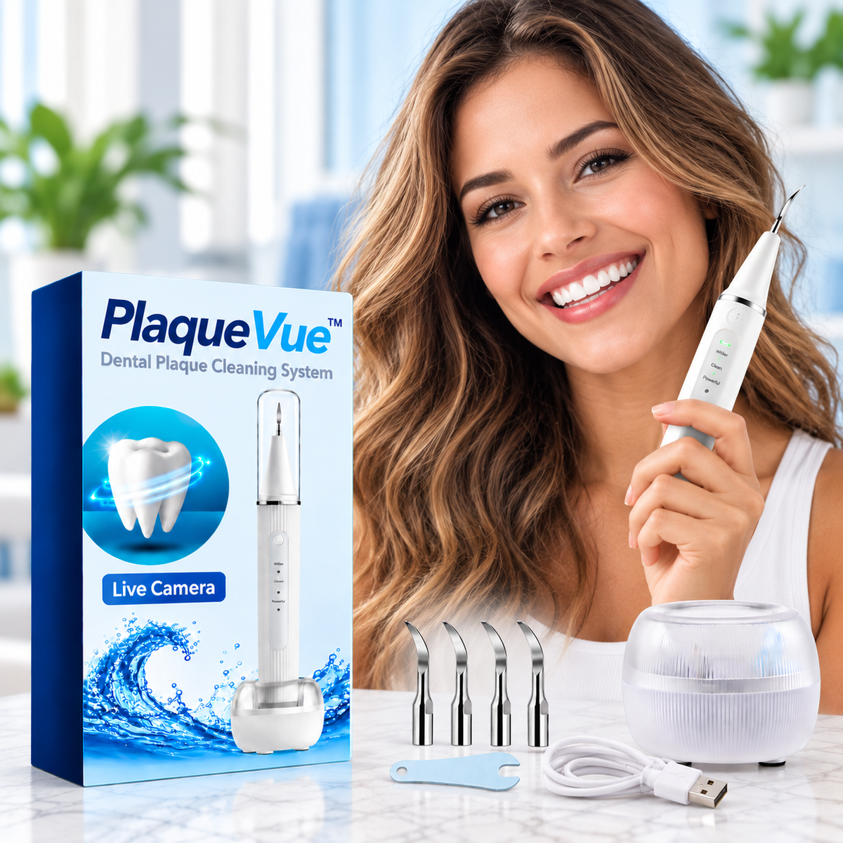 PlaqueVue™ Ultrasonic Dental Cleaning System with Live Camera