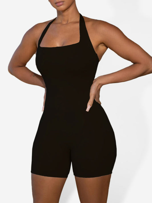 Women's Solid Color Fashion Casual Sports Yoga Shapewear Jumpsuit